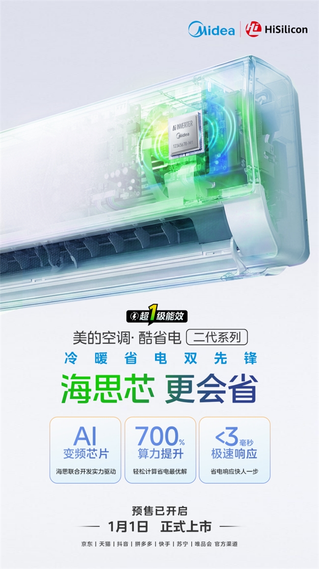 美的酷省电二代_AI变频芯片空调_国美美的空调省电星